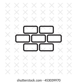 bricks (brickwork, masonry) line icon