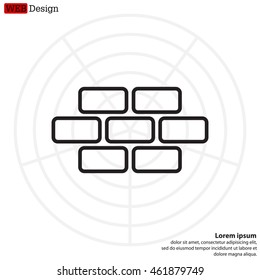 bricks (brickwork, masonry) line icon