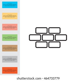 bricks (brickwork, masonry) line icon