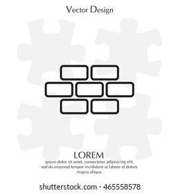 bricks (brickwork, masonry) line icon