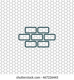 bricks (brickwork, masonry) line icon