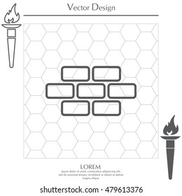 bricks (brickwork, masonry) line icon
