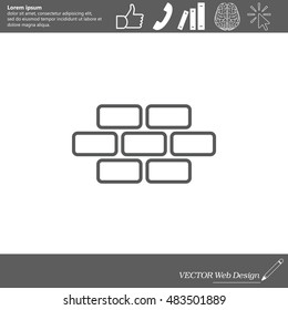 bricks (brickwork, masonry) line icon