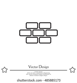 bricks (brickwork, masonry) line icon