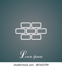 bricks (brickwork, masonry) line icon