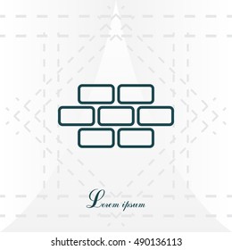 bricks (brickwork, masonry) line icon