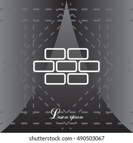 bricks (brickwork, masonry) line icon