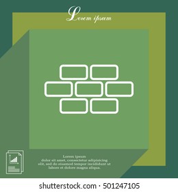 bricks (brickwork, masonry) line icon