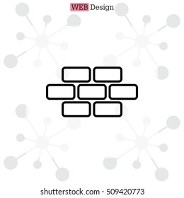 bricks (brickwork, masonry) line icon