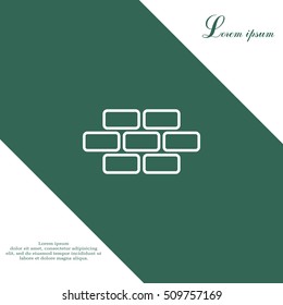 bricks (brickwork, masonry) line icon