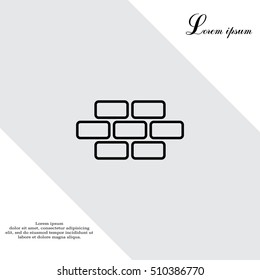 bricks (brickwork, masonry) line icon