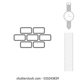 bricks (brickwork, masonry) line icon