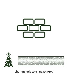 bricks (brickwork, masonry) line icon