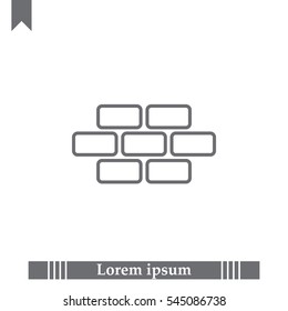 bricks (brickwork, masonry) line icon