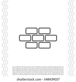 bricks (brickwork, masonry) line icon