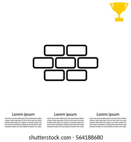 bricks (brickwork, masonry) line icon