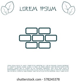 bricks (brickwork, masonry) line icon