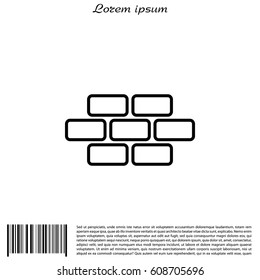 bricks (brickwork, masonry) line icon