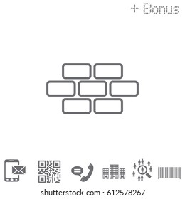 bricks (brickwork, masonry) line icon