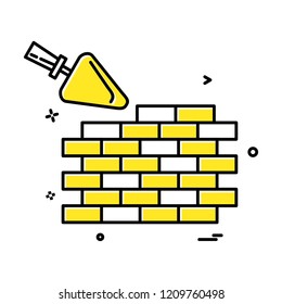 Bricks day  labor wall icon vector design