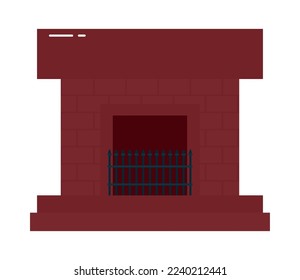 icono de la chimenea de ladrillos sobre fondo blanco