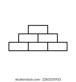 Bricks flat icon. 1st May Worker s Day. Vector