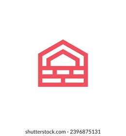 Bricks House Logo. Suitable for real estate, construction, etc.