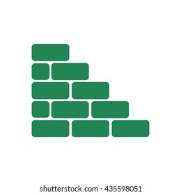 Bricks  icon.
Bricklaying - vector icon .
