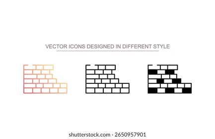 Ziegelsymbol-Design mit weißem Hintergrund Stockgrafik
