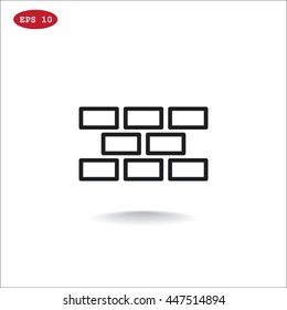  bricks icon Flat.
