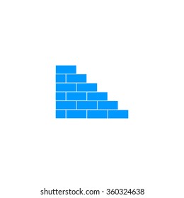 Bricks icon. Flat design style eps 10