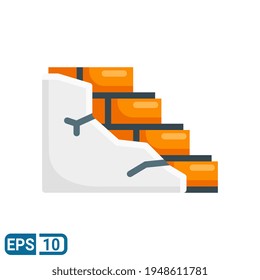 icono de ladrillos de estilo plano aislado en fondo blanco. EPS 10