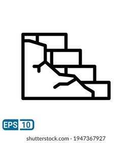 bricks icon in line style isolated on white background. EPS 10