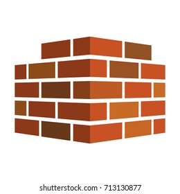 Bricks icon. Bricks logo. isolated on white background. Vector illustration. Eps 10.