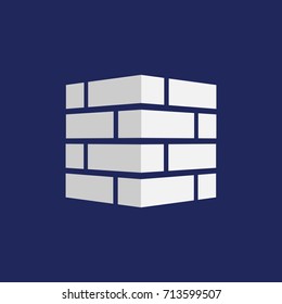 Bricks Icon. Bricks Logo. Isolated On Background. Vector Illustration. Eps 10.