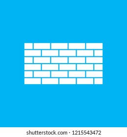 Bricks icon on blue background. vector illustration