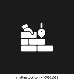 Bricks Icon Vector. 