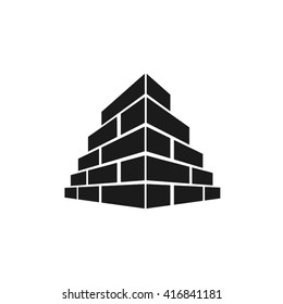 Bricks icon vector.