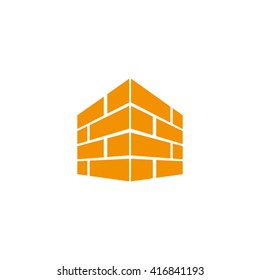 Bricks icon vector.