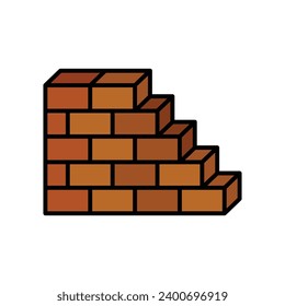 bricks icon vector design template simple and clean