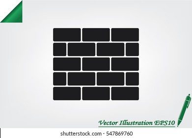 Bricks icon vector illustration.