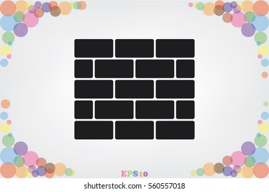 Bricks icon vector illustration 