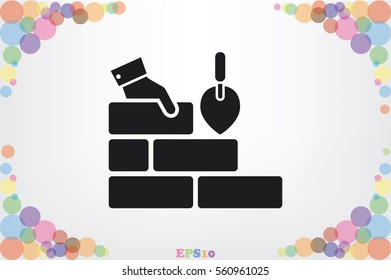 Bricks icon vector illustration 