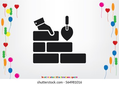 Bricks icon vector illustration.