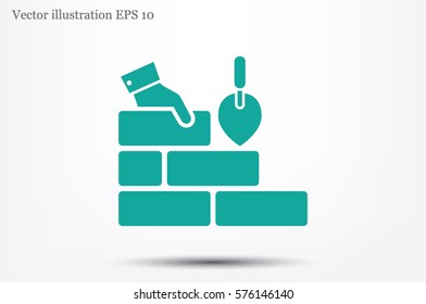 Bricks icon vector illustration.