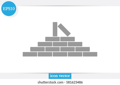 Bricks icon vector illustration.