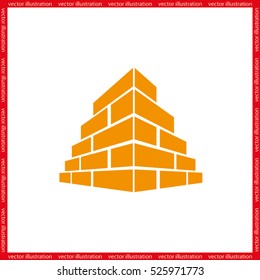 Bricks icon vector illustration eps10.