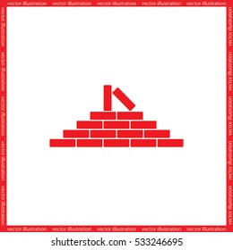 Bricks icon vector illustration eps10.