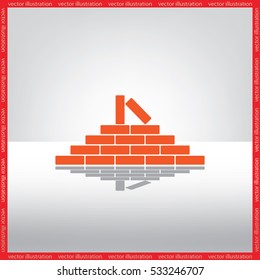 Bricks icon vector illustration eps10.
