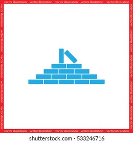 Bricks icon vector illustration eps10.